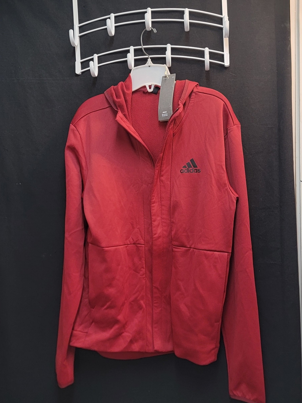 Adidas Women’s Red Hooded Track Jacket